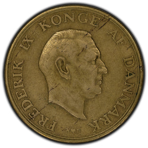 SOLD Denmark 1949 2 Kroner Coin KM #838.1