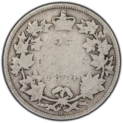 SOLD Canada 1874-H 25 Cents Silver Coin
