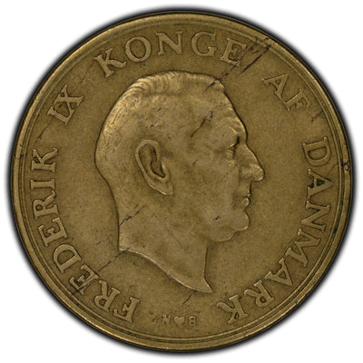 SOLD Denmark 1949 2 Kroner Coin KM #838.1
