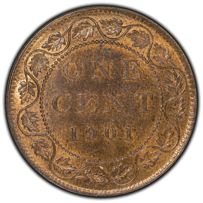 SOLD Canada 1901 1 Cent Coin - MS-62