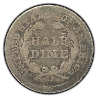 United States 1853 Arrows 5 Cents Seated Liberty Half Dime Silver Coin