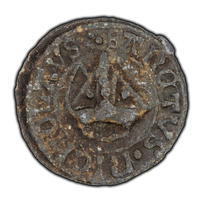 SOLD Great Britain 14th-15th Century Boy Bishops Lead Penny Token