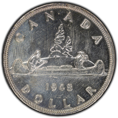 SOLD Canada 1948 $1 Silver Dollar Coin - Polished