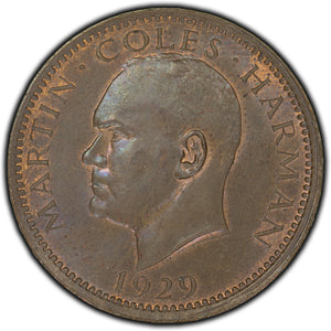 SOLD Lundy 1929 1 Puffin Coin S #7850 - Uncirculated