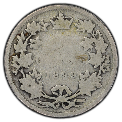 SOLD Canada 1899 25 Cents Silver Coin
