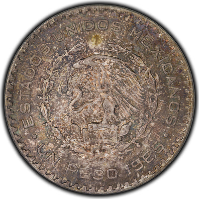 SOLD Mexico 1965 Peso Silver Coin KM #459 - BU Toned (residue)