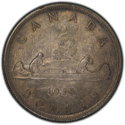 SOLD Canada 1936 $1 Dollar Silver Coin - AU-50