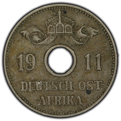 SOLD German East Africa 1911 10 Heller Coin KM #12
