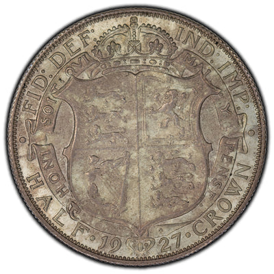 SOLD Great Britain 1927 1/2 Crown Silver Coin KM #830 - Ex. Seaby