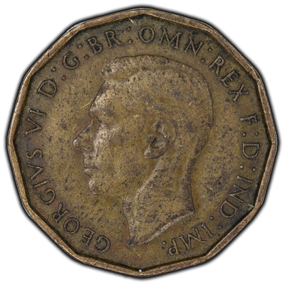 Great Britain 1946 3 Pence Coin KM #849