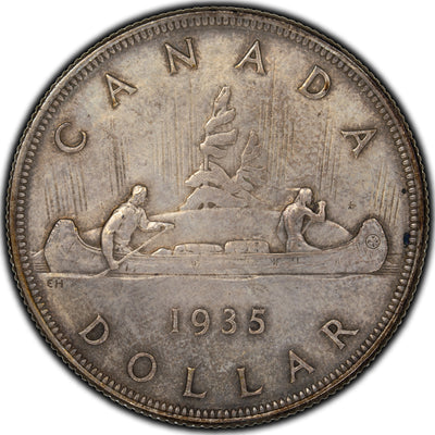 SOLD Canada 1935 $1 Dollar Silver Coin - AU-50