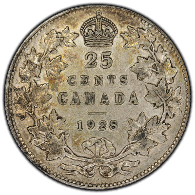 SOLD Canada 1928 25 Cents Silver Coin - VF-20