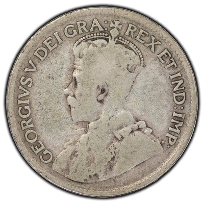 Canada 1936 Dot 25 Cents Silver Coin - G-6