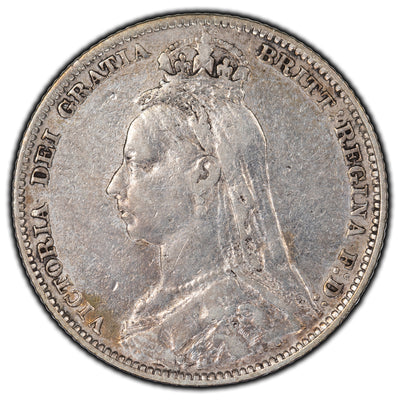 Great Britain 1892 Shilling Silver Coin KM #774