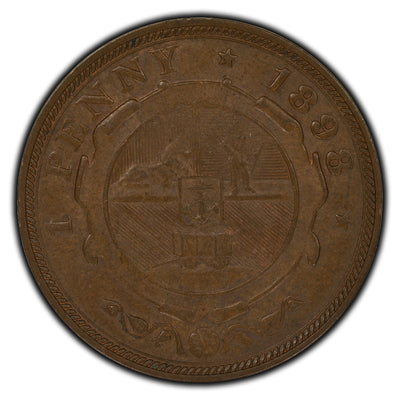 South Africa 1898 Penny Coin KM #2