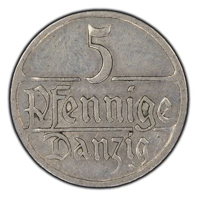 SOLD Danzig 1928 5 Pfennig Coin KM #142