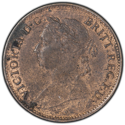 Great Britain 1886 Farthing Coin KM #747.2