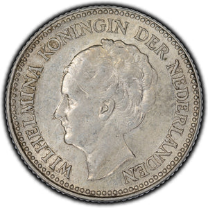 SOLD Netherlands 1929 1/2 Gulden Silver Coin KM #160