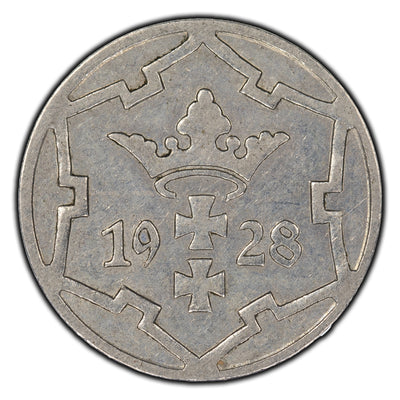 SOLD Danzig 1928 5 Pfennig Coin KM #142