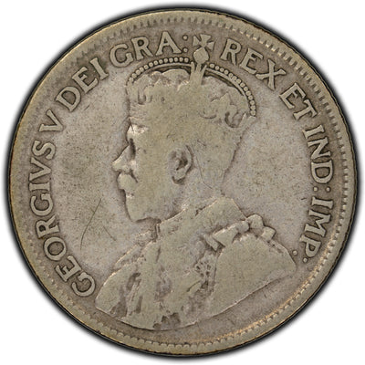 SOLD Canada 1936 Dot 25 Cents Silver Coin - VG-8