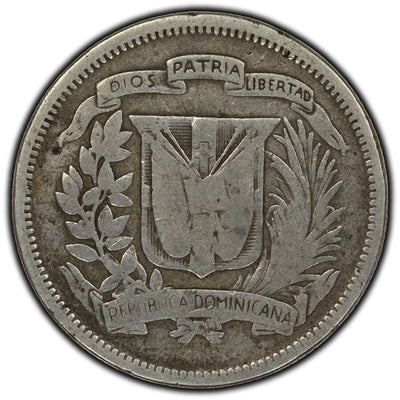 SOLD Dominican Republic 1944 25 Centavos Silver Coin KM #20