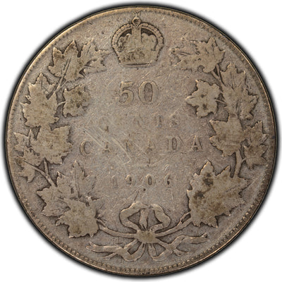 SOLD Canada 1906 50 Cents Silver Coin - G-4