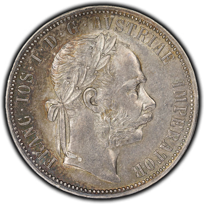 Austria 1886 Florin Silver Coin KM #2222