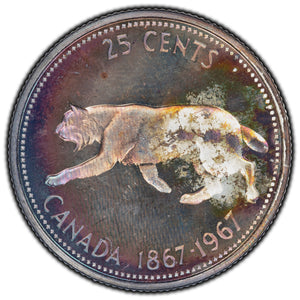 SOLD Canada 1967 25 Cents Silver Coin - Specimen