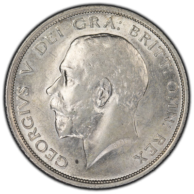 Great Britain 1916 1/2 Crown Silver Coin KM #818.1