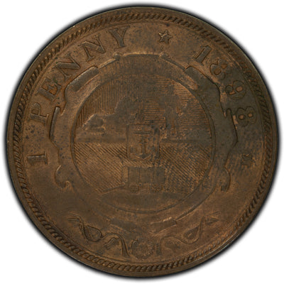 South Africa 1898 Penny Coin KM #2