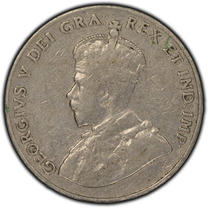 SOLD Canada 1925 5 Cents Silver Coin - VG-10