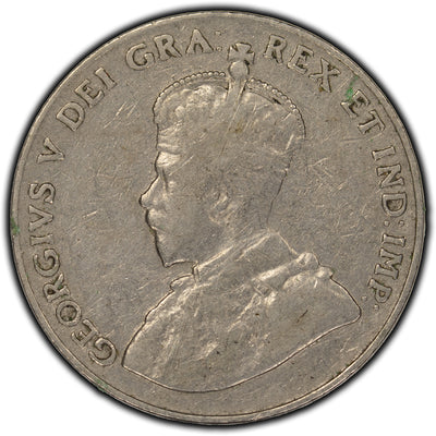 SOLD Canada 1925 5 Cents Silver Coin - VG-10