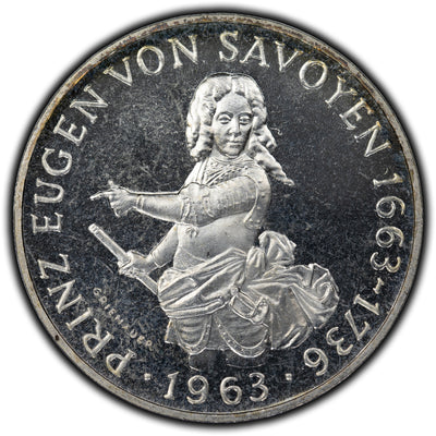 Austria 1963 25 Schilling Silver Coin KM #2893 - Proof