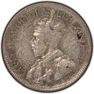 SOLD Canada 1914 10 Cents Silver Coin - VF-30