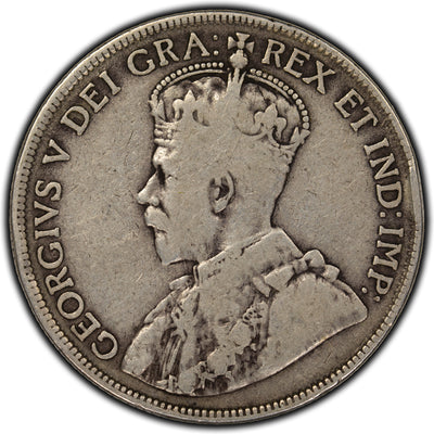 SOLD Canada 1919 50 Cents Silver Coin - Small Rim Nick