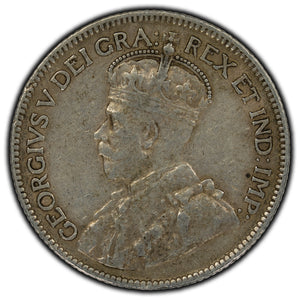 SOLD Newfoundland 1919 25 Cents Silver Coin - VF-20
