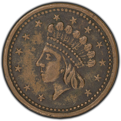 SOLD United States 1864 Union For Ever Indian Princess Civil War Token Fuld #51/342