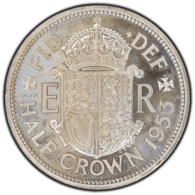 SOLD Great Britain 1953 1/2 Crown Silver Coin KM #893 - Proof