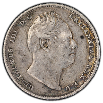 Great Britain 1834 6 Pence Silver Coin KM #712