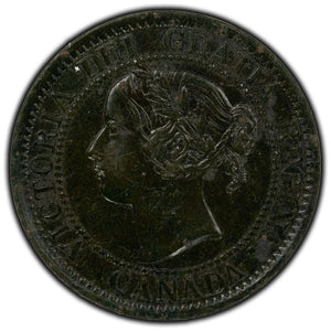 SOLD Canada 1859 Narrow 9 1 Cent Coin - Corrosion