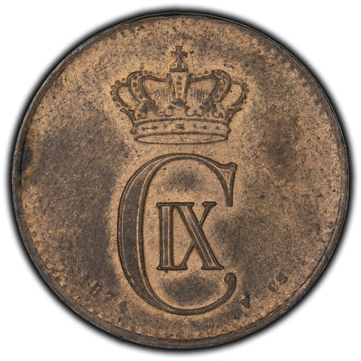 Denmark 1874 2 Ore Coin KM #794.1