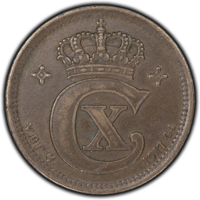 Denmark 1917 5 Ore Coin KM #814.1