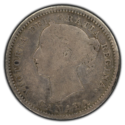 SOLD Canada 1893 Flat Top 3 Obv #6 10 Cents Silver Coin - Small Scratches