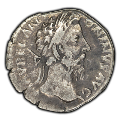 SOLD Ancient Rome AD 179 Marcus Aurelius AR Denarius - Sear 4950