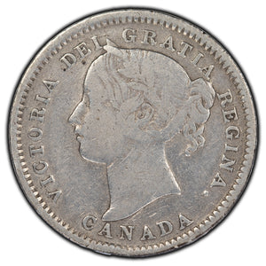 SOLD Canada 1899 Small 99 10 Cents Silver Coin - F-12