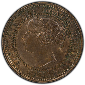 SOLD Canada 1859 Narrow 9 1 Cent Coin - Cleaned
