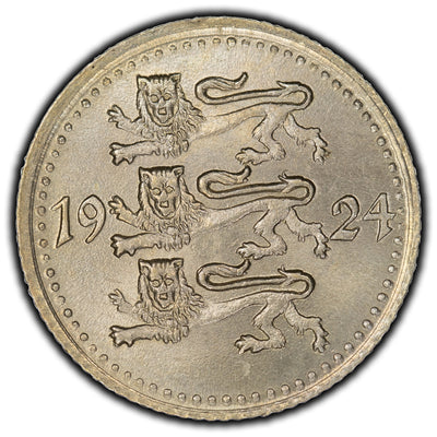 SOLD Estonia 1924 1 Mark Coin KM #1a