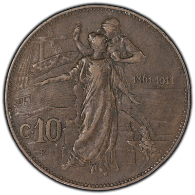 SOLD Italy 1911 R 10 Centeismi KM #51