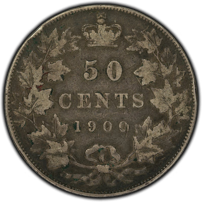 SOLD Canada 1900 50 Cents Silver Coin - F-12