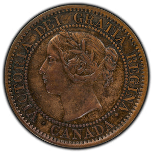 SOLD Canada 1859 Wide 9/8 1 Cent Coin - VF-30 (cleaned)